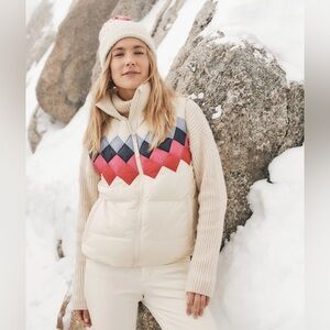 NEW Marine Layer Womens Archive Sierra Down Puffer Vest XS NWT Antique White